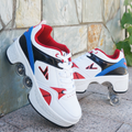 Breathable Kids' Roller Shoes with Transforming Wheels (One Pair)