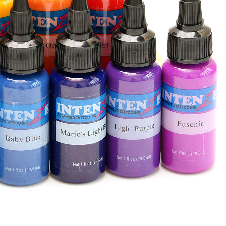 Silver Dan Transparent Tattoo Ink Set - 14 Colors, 30ml